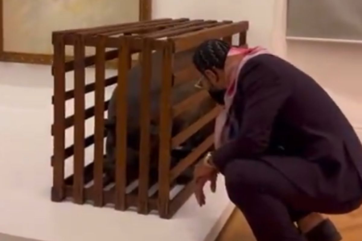 Memphis Depay porco enjaulado