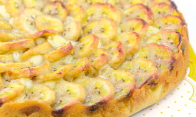 Receita fácil de torta de banana fofinha