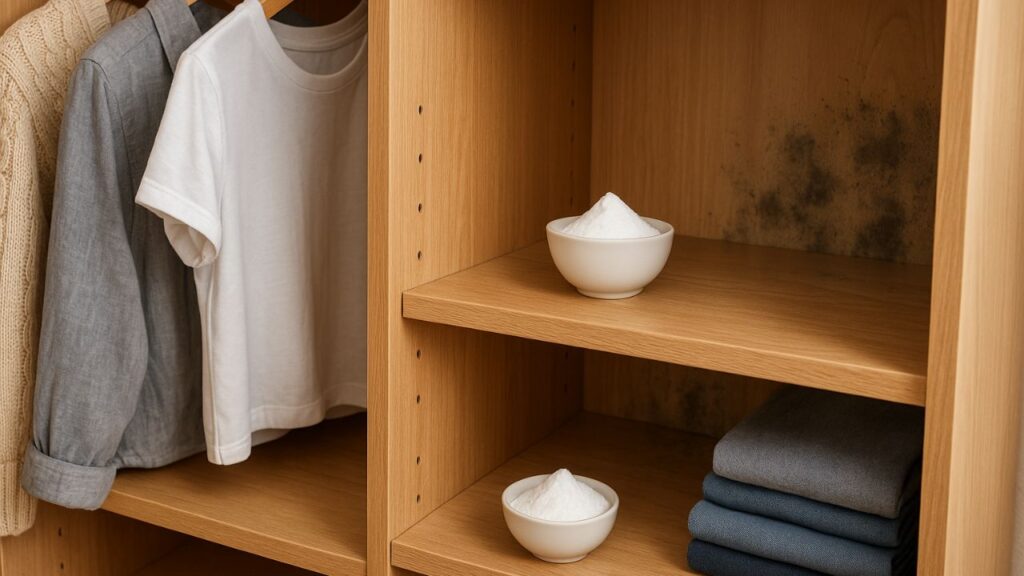 Eliminar mofo em armários é um desafio frequente em muitos lares, causado pela umidade e falta de ventilação, mas pode ser resolvido de maneira prática e econômica usando o bicarbonato de sódio