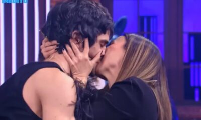 Tatá Werneck e Fiuk selam paz com beijo na boca no Lady Night