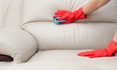 Limpeza de sofá fica mais simples usando tampa de panela