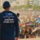 Policiais militares em operação de patrulhamento nas praias do Rio de Janeiro