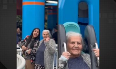 Avó de 88 anos salta da torre no Beto Carrero e emociona público