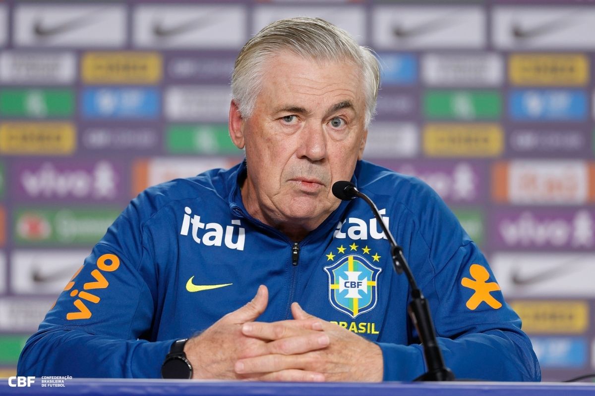 Ancelotti confirma Seleção ofensiva com quatro atacantes contra o Chile