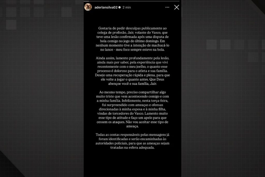 Aderlan pede desculpas para Jair