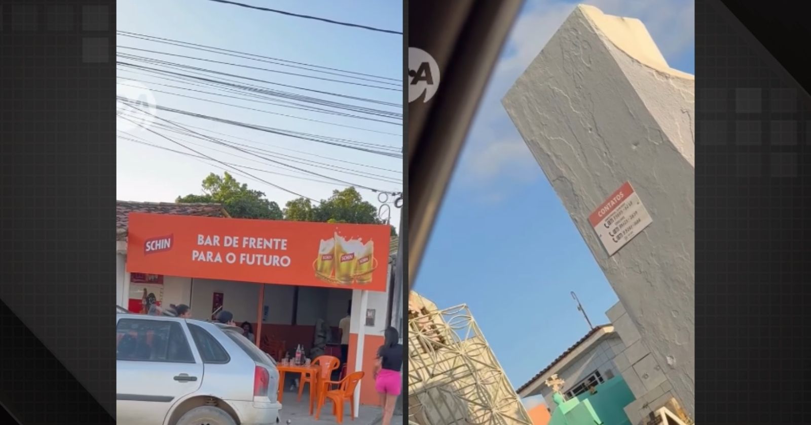 Bar "De Frente para o Futuro" tem vista inusitada para cemitério