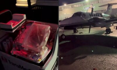 Vídeo viral mostra coração sendo transportado batendo em caixa especial para transplante