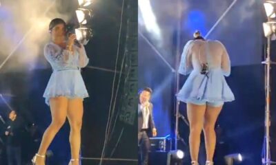 Drone atinge cantora do Corazón Serrano em show no Peru