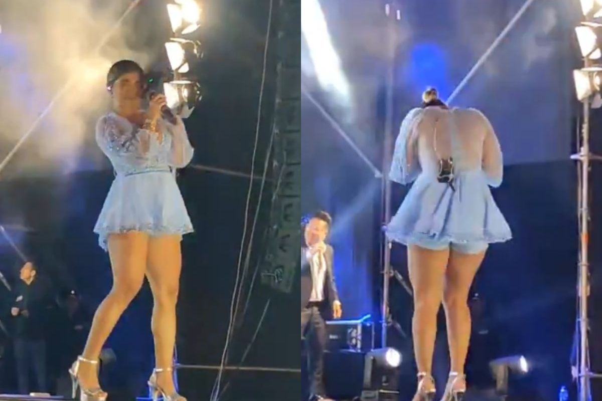 Drone atinge cantora do Corazón Serrano em show no Peru