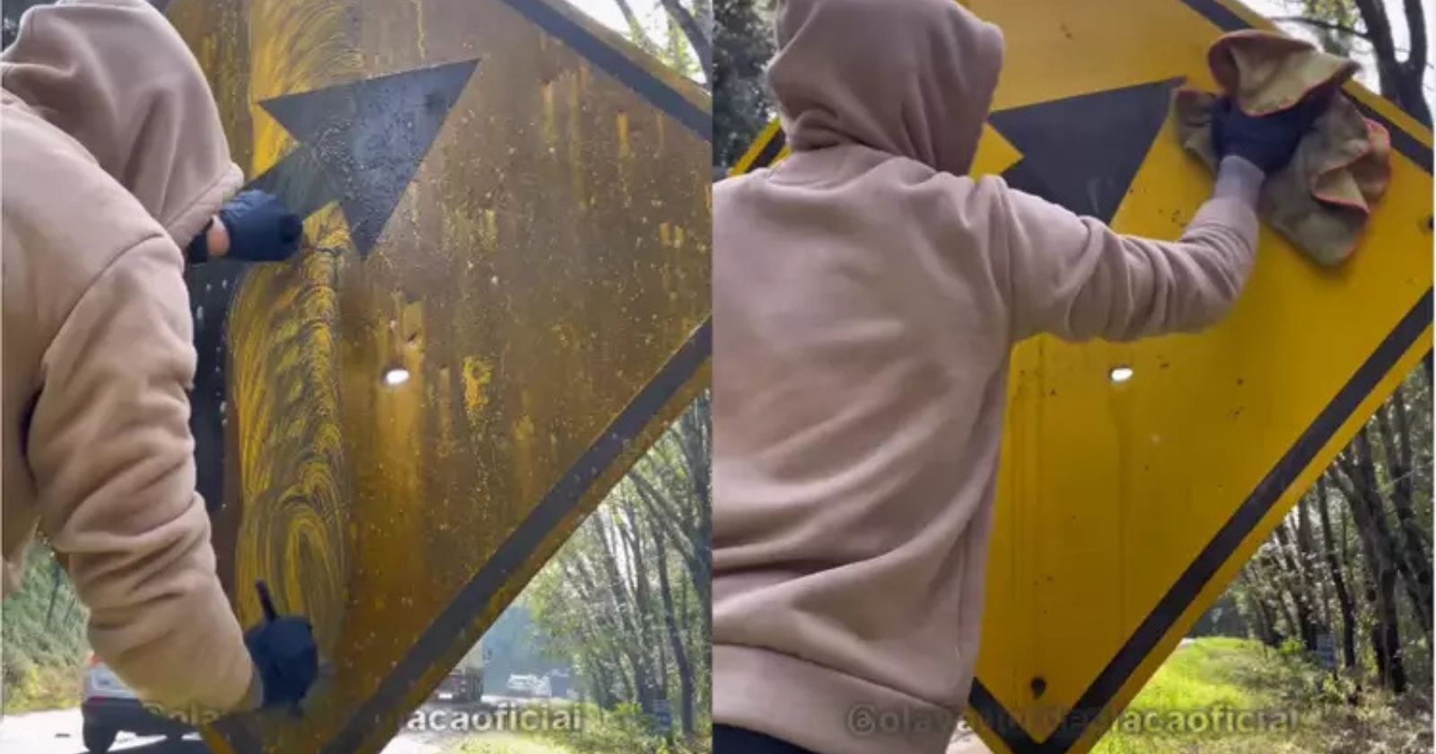 Lavar placas é crime? Gaúcho viraliza e gera debate; veja a lei