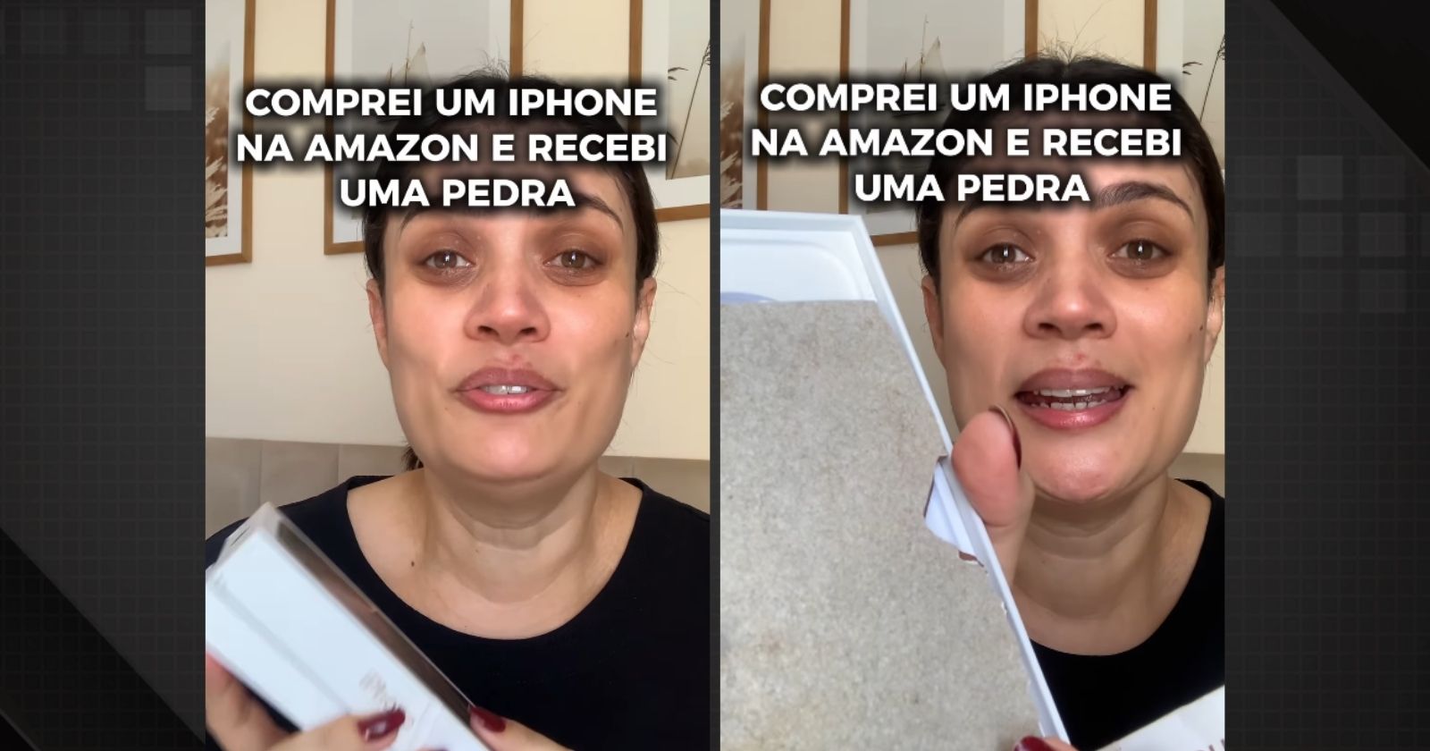 Mulher denuncia que recebeu pedra no lugar de iPhone comprado online