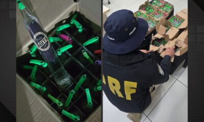 Passageira é presa com 775 frascos de lança-perfume na BR-040