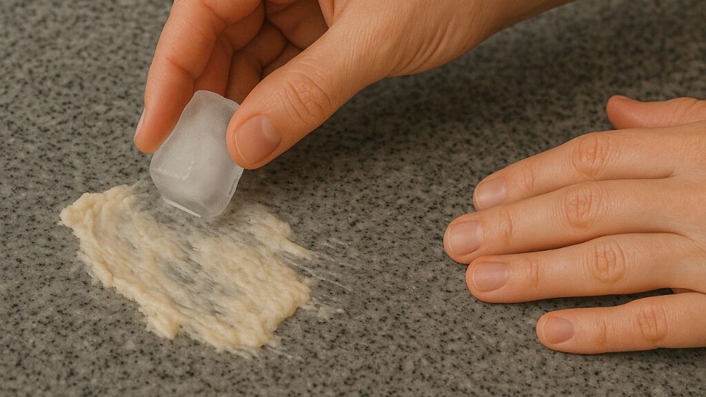 Você sabia que o gelo pode ser um aliado surpreendente na cozinha? Quando aquela massa teimosa gruda na bancada, o gelo pode ser a solução ideal e prática para removê-la sem esforço