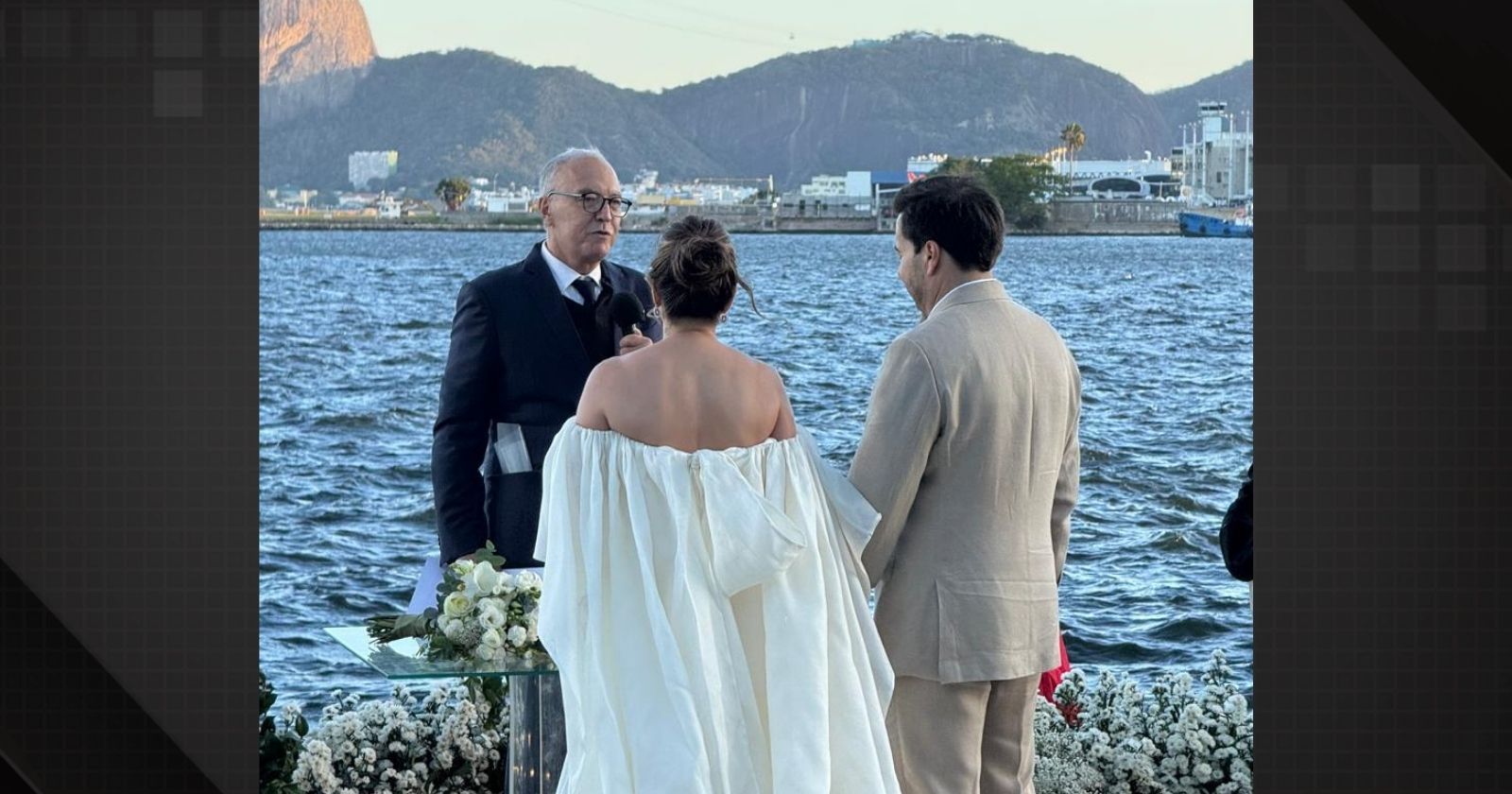 Rodrigo Maia se casa com Vanessa Rahal em cerimônia na Ilha Fiscal