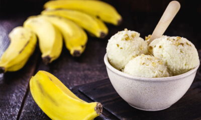 Receita de sorvete natural de banana sem açúcar