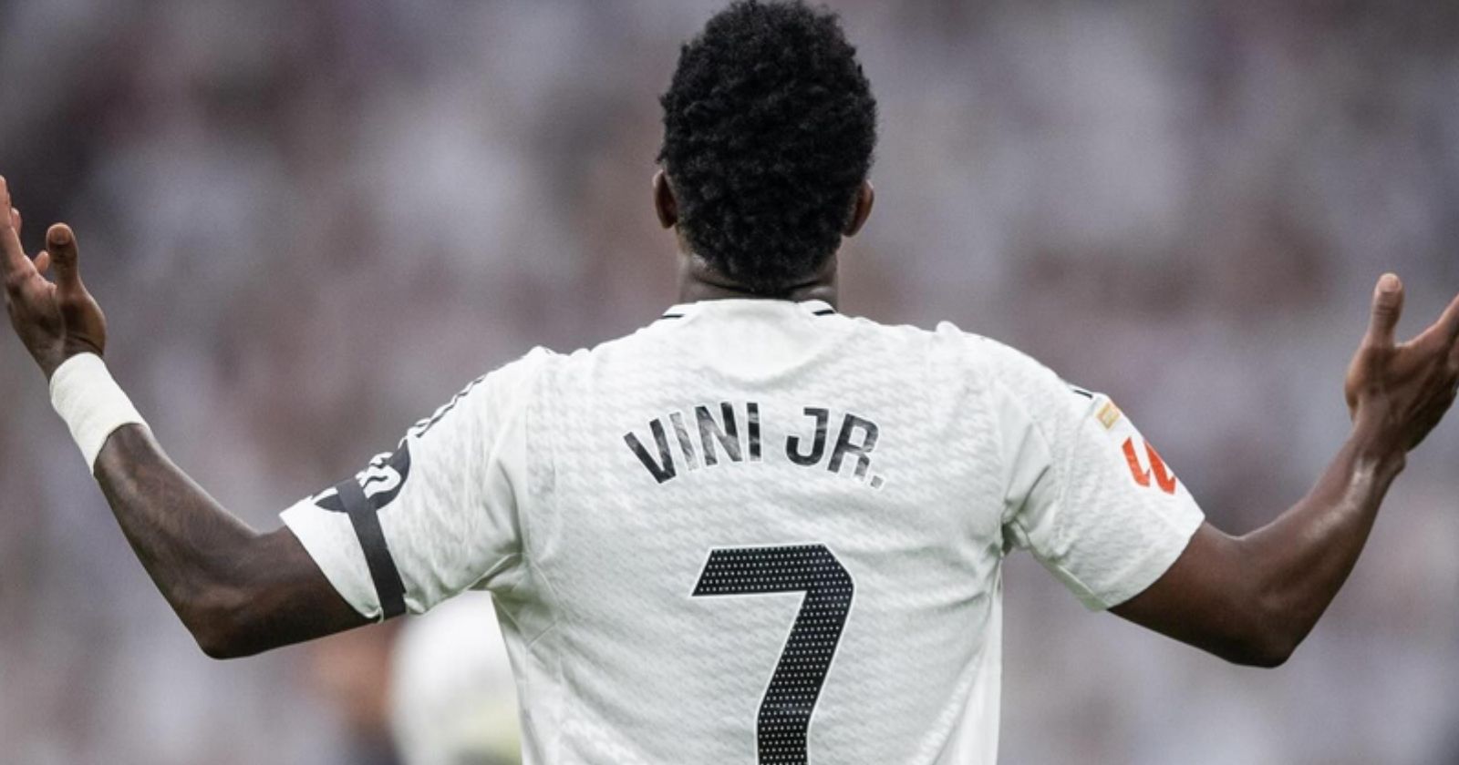 Vinicius Junior durante partida do Real Madrid