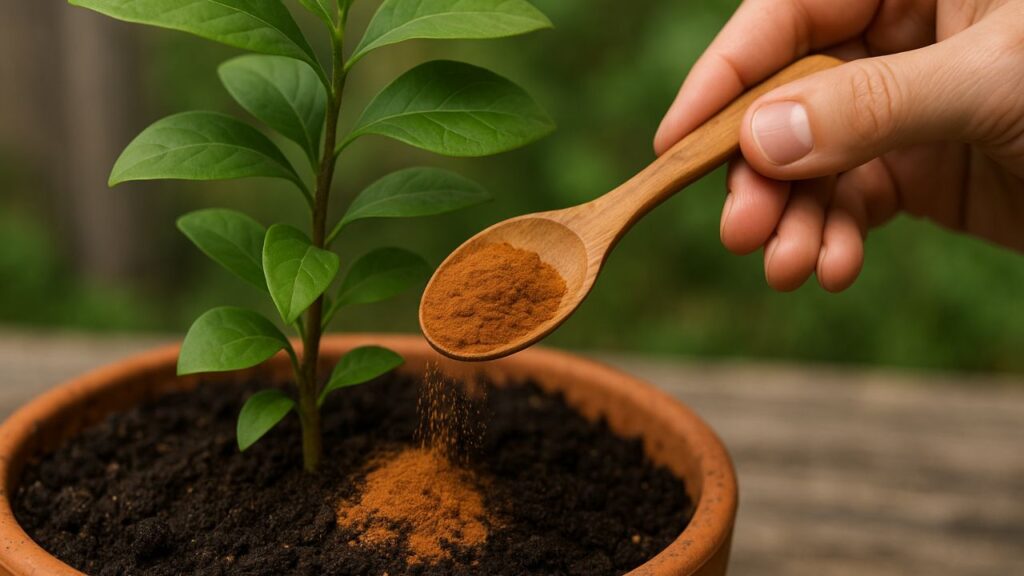 Canela em pó é o truque natural que protege suas plantas de fungos