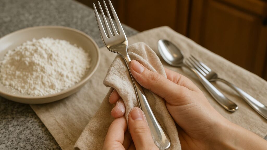 Você sabia que a farinha pode ser uma aliada valiosa na hora de polir seus talheres