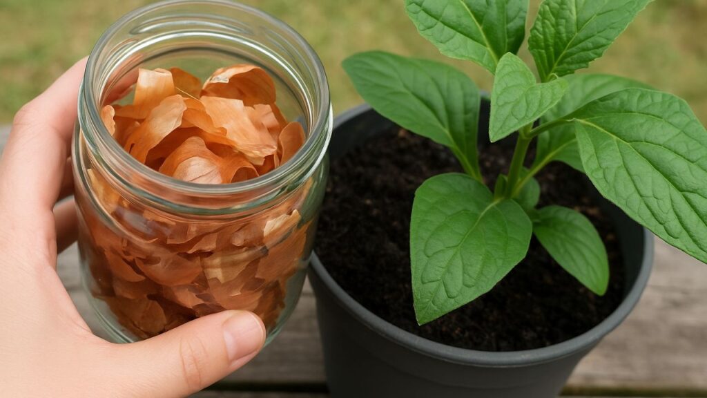 Fortaleça suas plantas com um adubo natural feito de casca de cebola