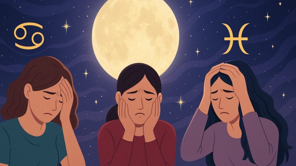 Os signos que mais sofrem com ansiedade em fases de lua cheia