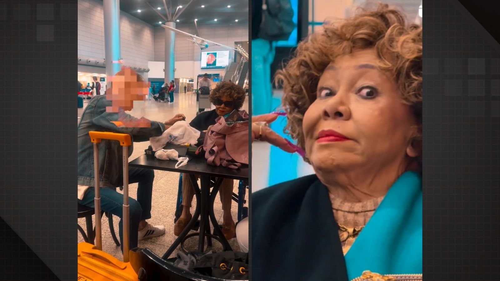 Alcione é confundida com Elza Soares por fã em aeroporto e vídeo viraliza