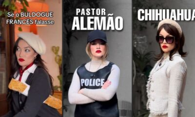 Influenciadora viraliza ao dar voz e alma a diferentes raças de cachorros