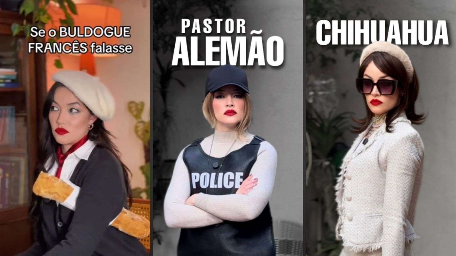 Influenciadora viraliza ao dar voz e alma a diferentes raças de cachorros