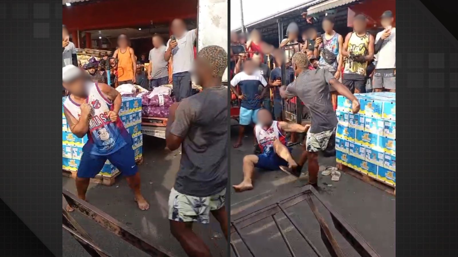 Vídeo mostra dois homens brigando em plena luz do dia no Ceasa
