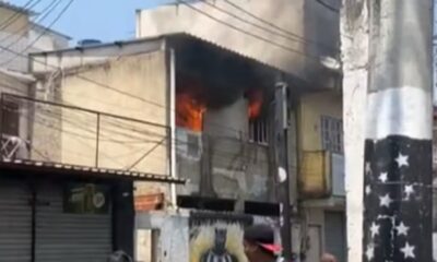 Homem queima 70% do corpo em incêndio na Cidade de Deus