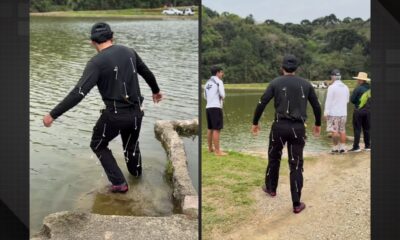 Pescador Deigmar se transforma em isca viva e surpreende na internet