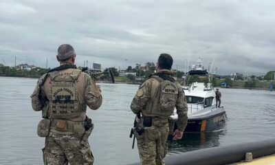 PF prende foragido ligado ao Comando Vermelho em navio na Baía de Guanabara