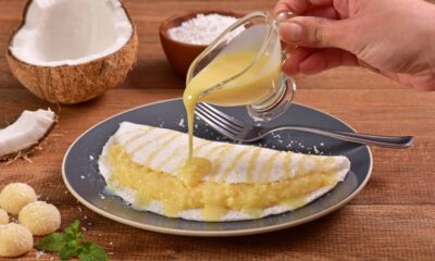 Essa tapioca de coco com leite condensado vai te deixar sem palavras