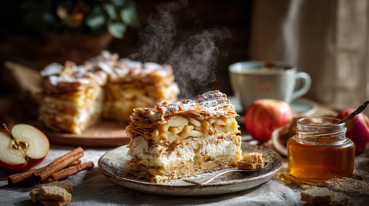 Minha vó ensinou essa receita de bolo com maçã que é fácil de fazer e conquista pelo sabor de infância