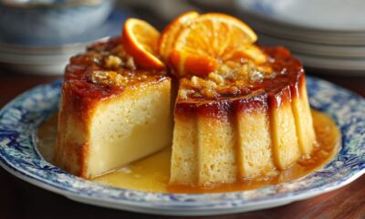 Conhece o "budim de laranja"? Esse bolo de pudim de laranja não leva farinha, nem açúcar e fica pronto rapidinho