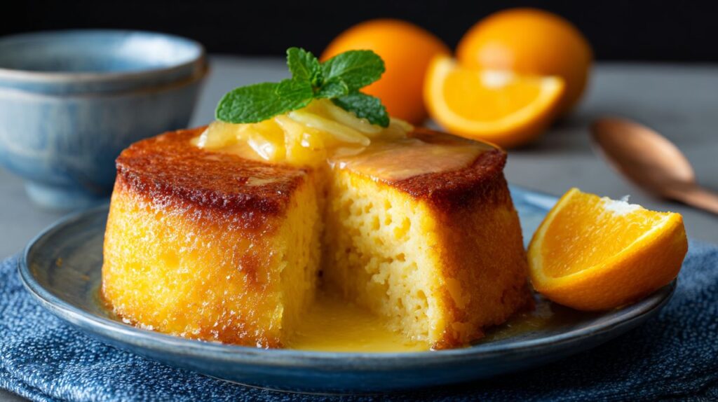 Conhece o "budim de laranja"? Esse bolo de pudim de laranja não leva farinha, nem açúcar e fica pronto rapidinho 
