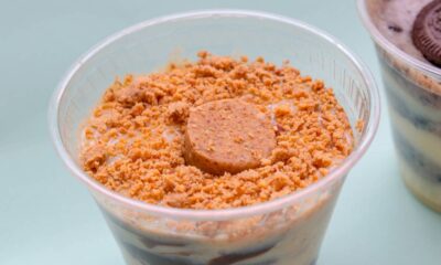 Brigadeiro de paçoca cremoso em copinhos com apenas 4 ingredientes