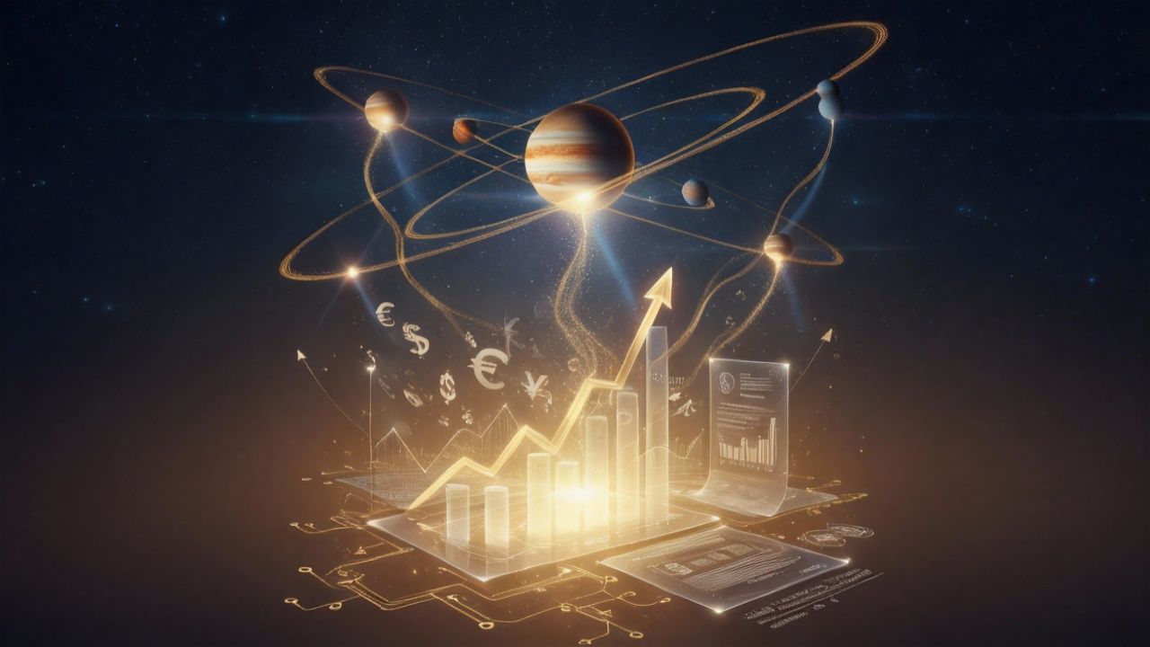 Trânsitos planetários revelam momentos em que decisões financeiras tendem a fluir com mais clareza