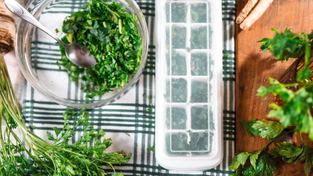 Como congelar temperos verdes e manter o sabor original