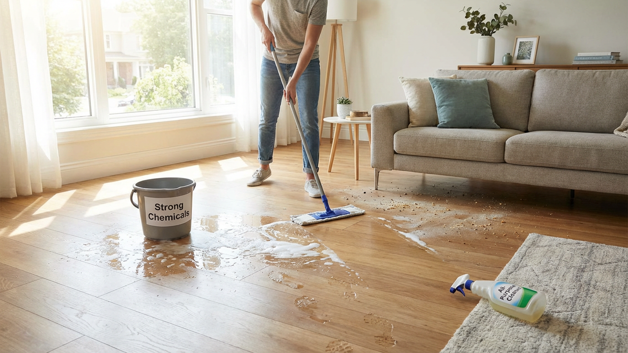 Erros na limpeza do piso que deixam tudo mais sujo mesmo quando você acredita estar fazendo certo