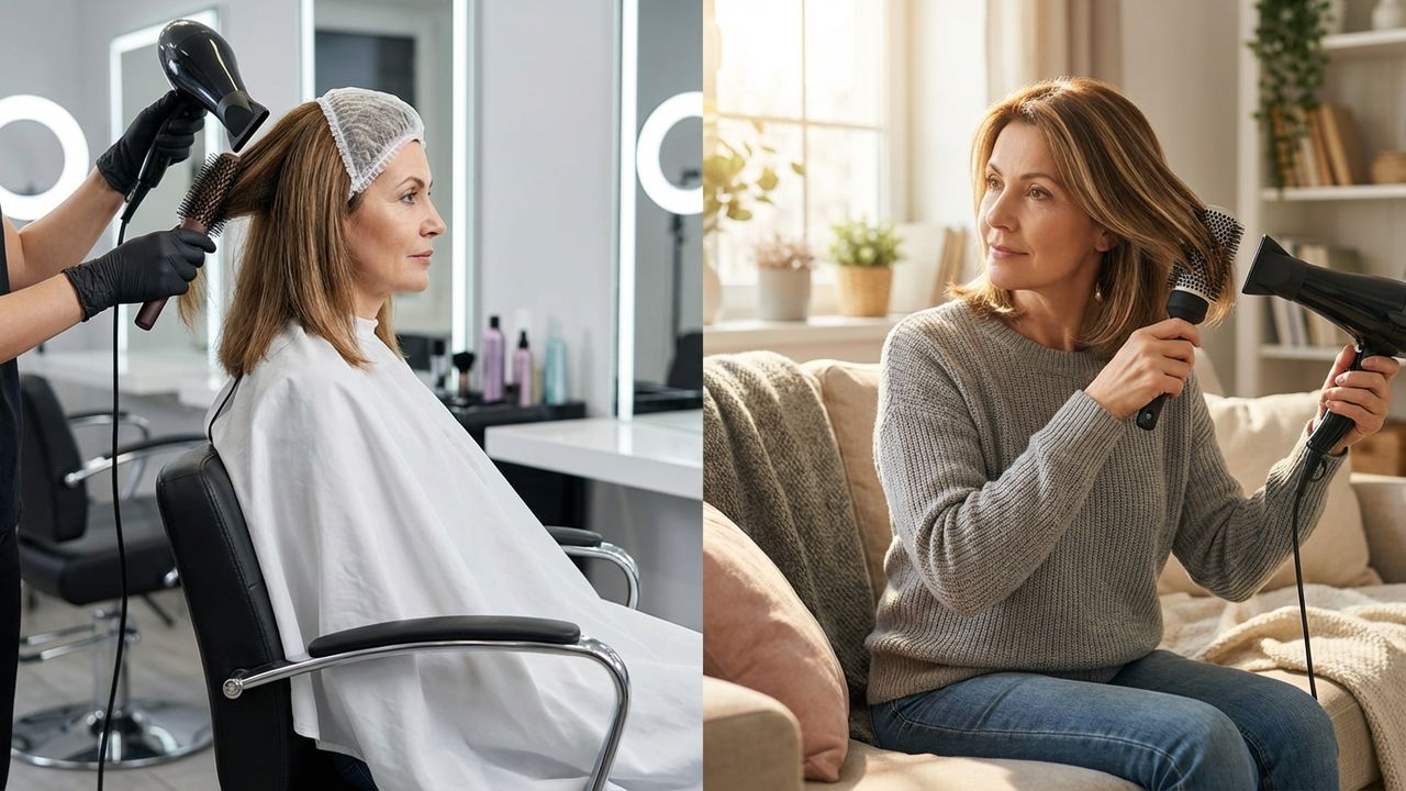 Quanto custa a escova no salão x modelar o cabelo em casa