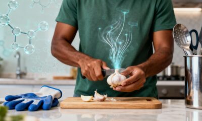 Por que o cheiro de alho fica preso nas mãos?