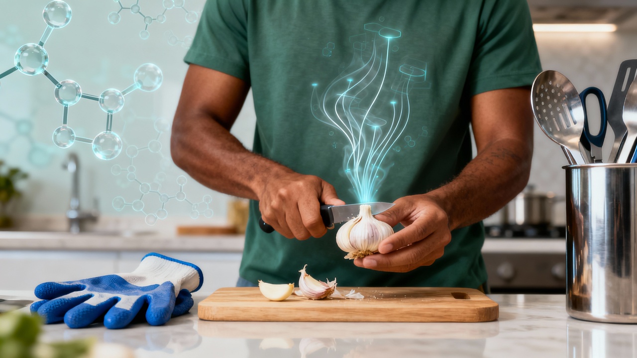 Por que o cheiro de alho fica preso nas mãos?