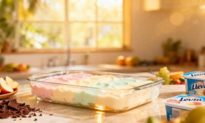 Minha vó me ensinou a fazer essa sobremesa com gelatina e creme de leite que surpreende com o sabor