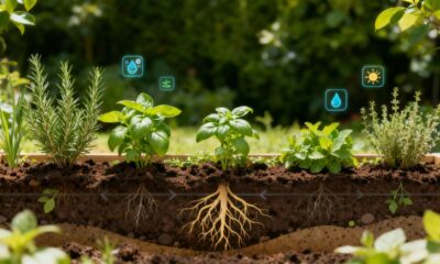 Como plantar ervas aromáticas juntas sem competição de raízes