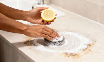 O truque com limão e bicarbonato que limpa manchas difíceis sem esforço