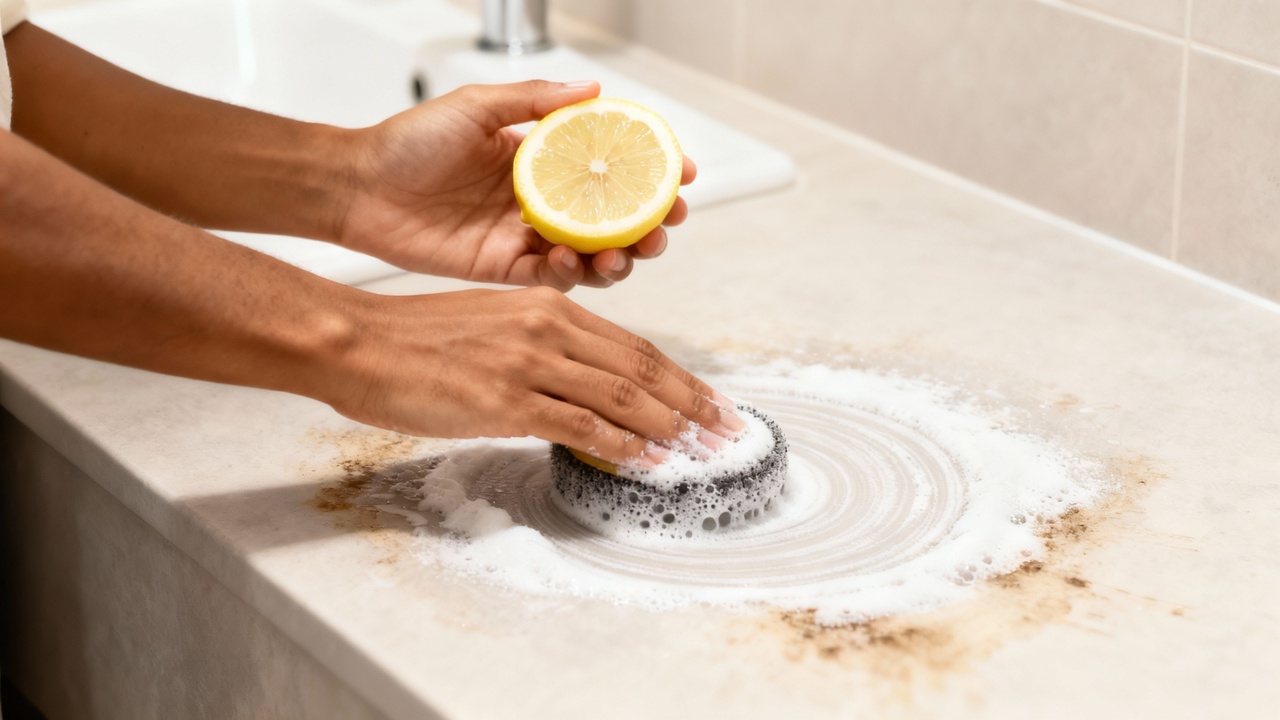 O truque com limão e bicarbonato que limpa manchas difíceis sem esforço