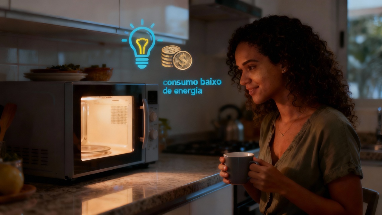 O micro-ondas mantém a conta de luz baixa mesmo sendo usado todos os dias