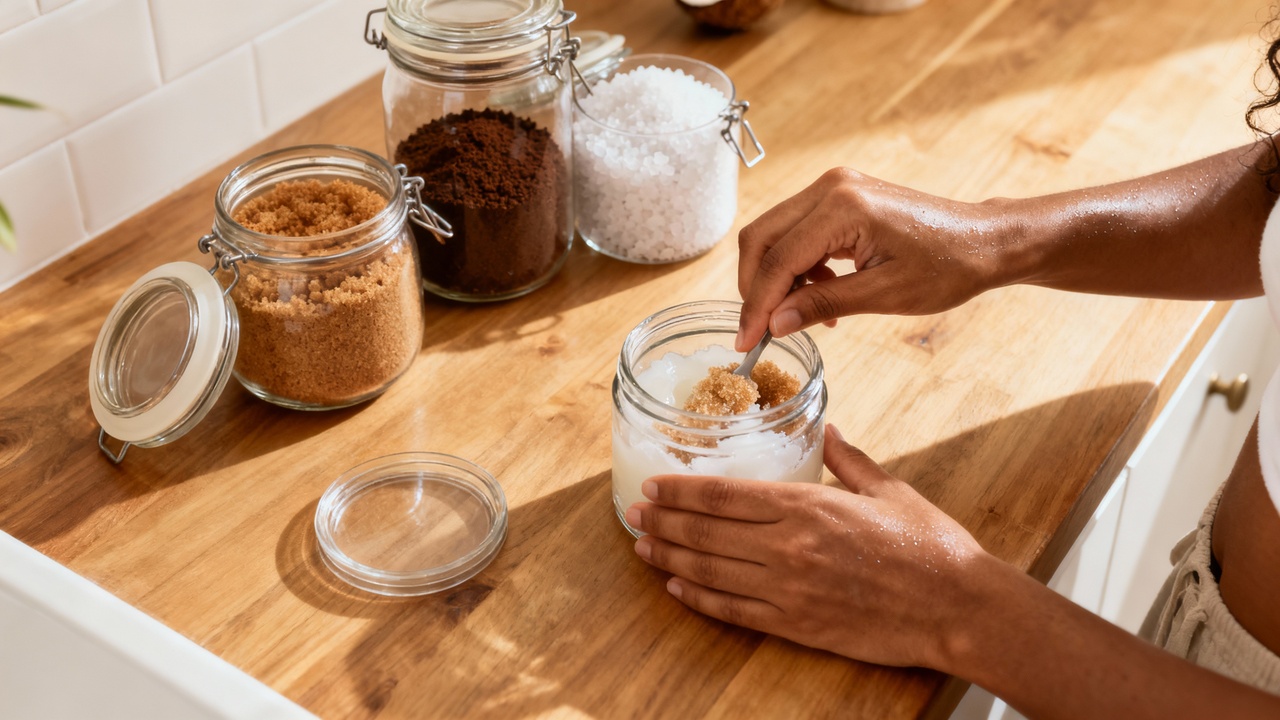 Esfoliantes caseiros deixam a pele mais macia com misturas simples que renovam sem agressão
