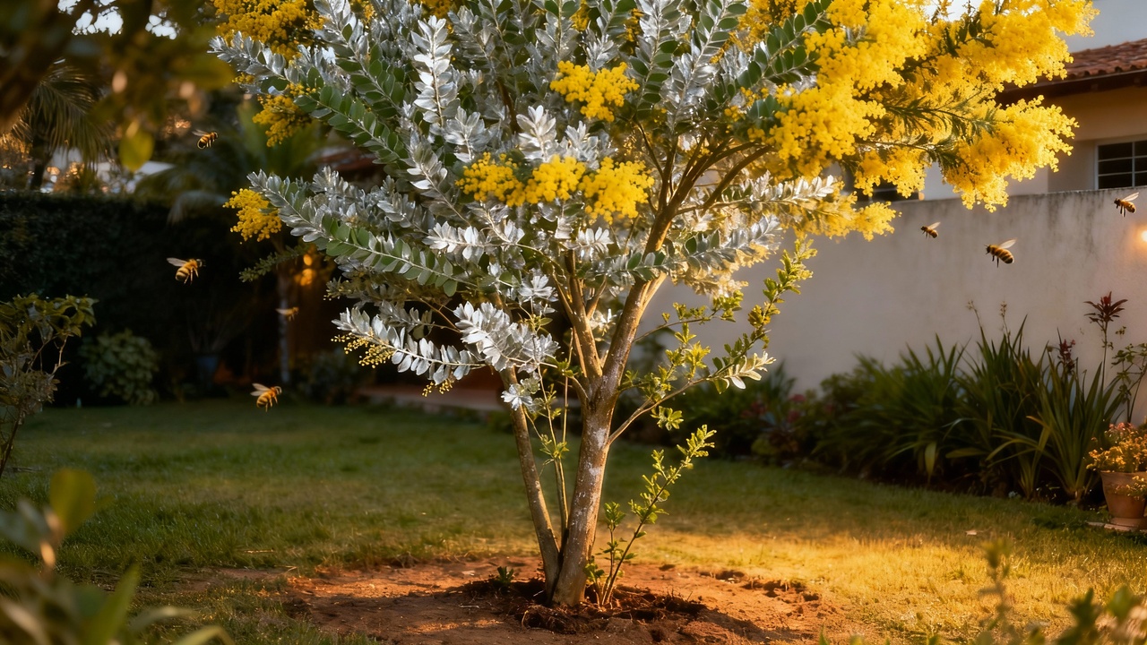 A acácia que veio pequena no vaso e virou uma árvore imensa dentro