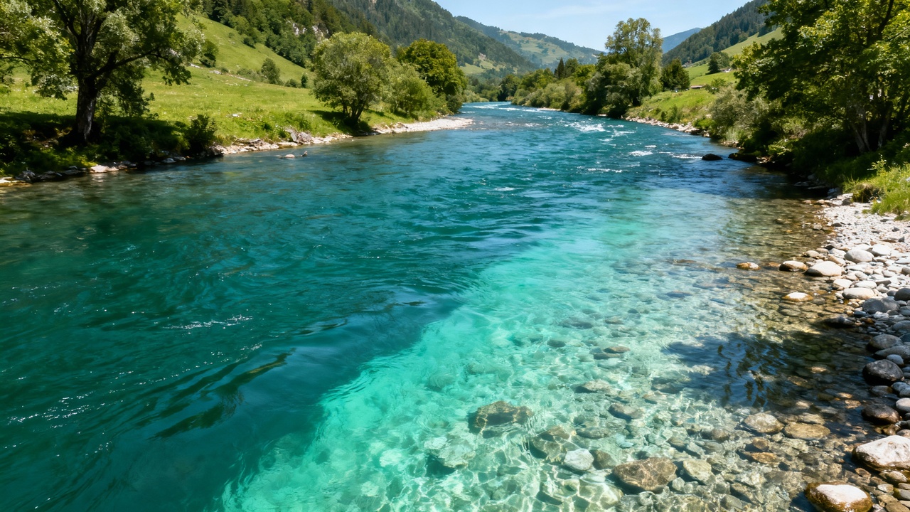 O fenômeno natural que faz o rio parecer ter dois tons ao mesmo tempo